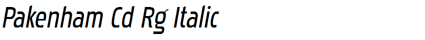 Pakenham Cd Rg Italic