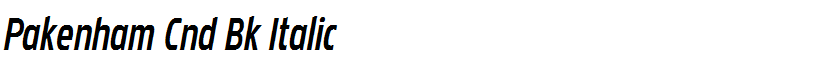 Pakenham Cnd Bk Italic