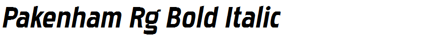 Pakenham Rg Bold Italic