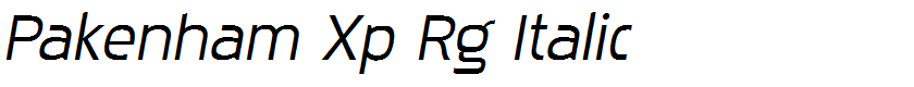 Pakenham Xp Rg Italic