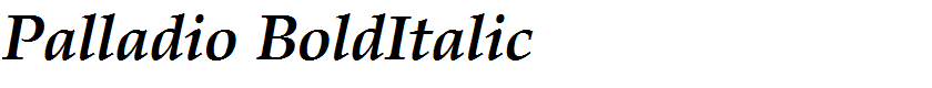 Palladio BoldItalic