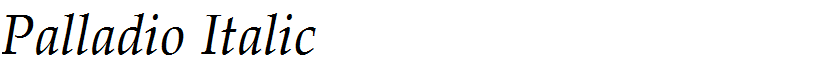 Palladio Italic