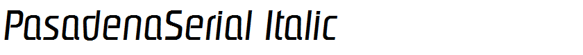 PasadenaSerial Italic
