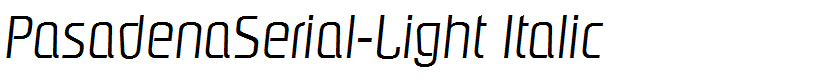 PasadenaSerial-Light Italic
