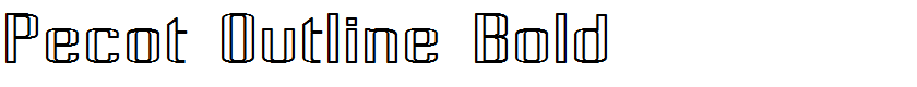 Pecot Outline Bold