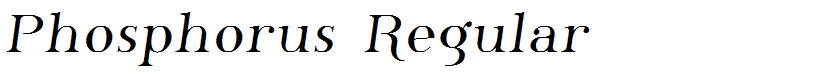 Phosphorus Regular