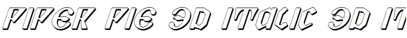Piper Pie 3D Italic 3D Italic