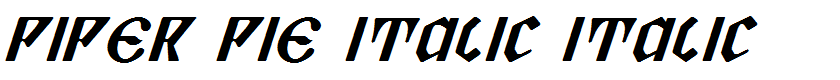 Piper Pie Italic Italic