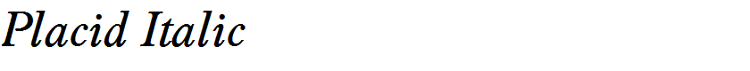 Placid Italic