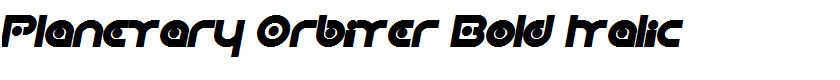 Planetary Orbiter Bold Italic
