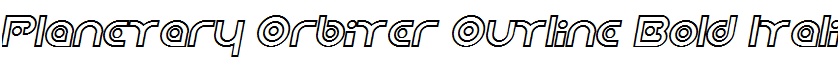 Planetary Orbiter Outline Bold Italic