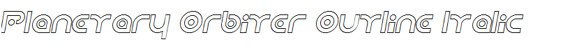 Planetary Orbiter Outline Italic