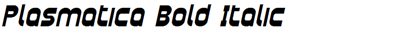 Plasmatica Bold Italic