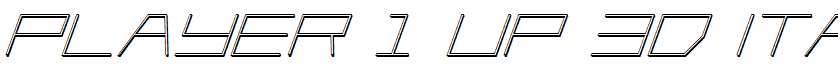 Player 1 Up 3D Italic Italic