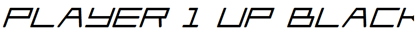 Player 1 Up Black Italic Black Italic