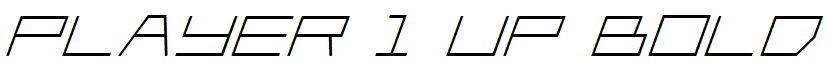 Player 1 Up Bold Italic Bold Italic