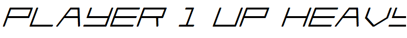 Player 1 Up Heavy Italic Heavy