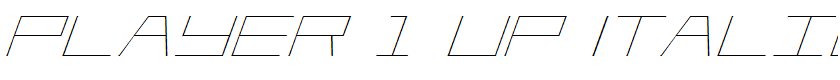 Player 1 Up Italic Italic