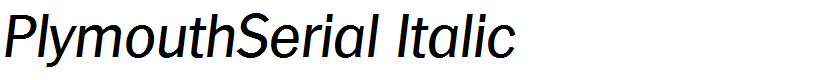 PlymouthSerial Italic