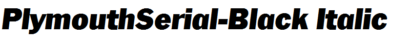 PlymouthSerial-Black Italic