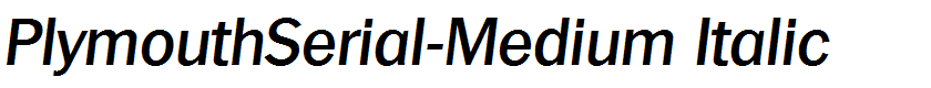 PlymouthSerial-Medium Italic