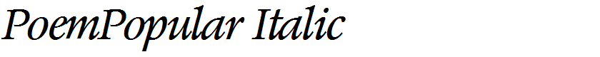PoemPopular Italic
