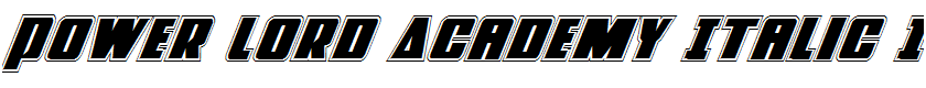 Power Lord Academy Italic Italic