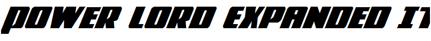 Power Lord Expanded Italic Expanded Italic