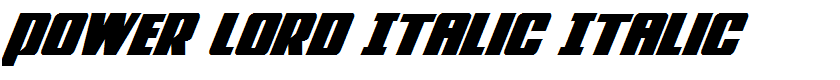 Power Lord Italic Italic