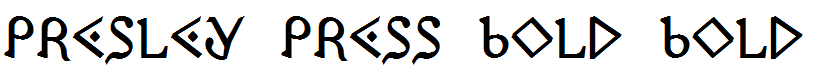 Presley Press Bold Bold