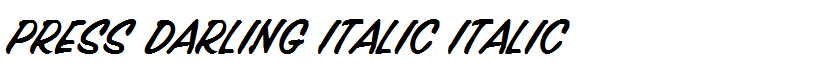 Press Darling Italic Italic