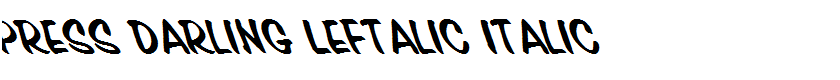 Press Darling Leftalic Italic