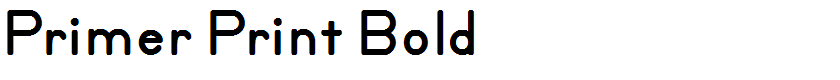 Primer Print Bold