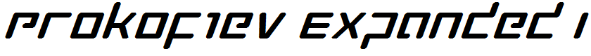 Prokofiev Expanded Italic Expanded Italic