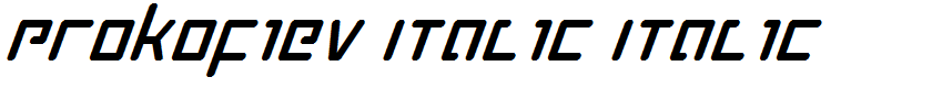 Prokofiev Italic Italic