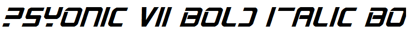 PsYonic VII Bold Italic Bold Italic