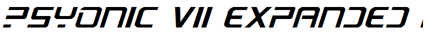 PsYonic VII Expanded Italic Expanded Italic