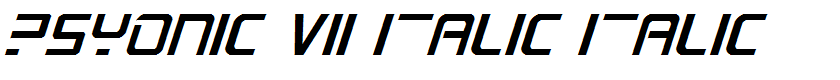 PsYonic VII Italic Italic