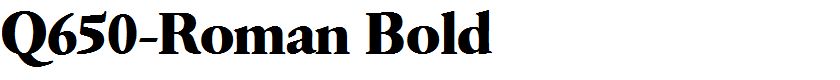 Q650-Roman Bold