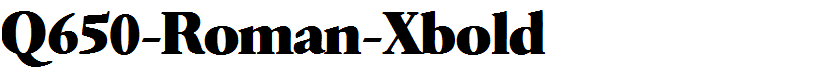 Q650-Roman-Xbold