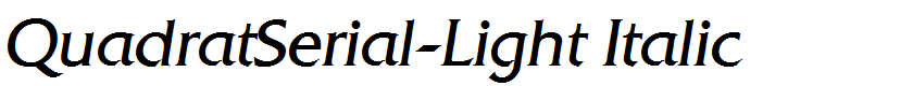 QuadratSerial-Light Italic