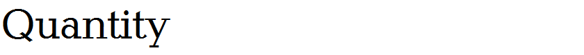 Quantity