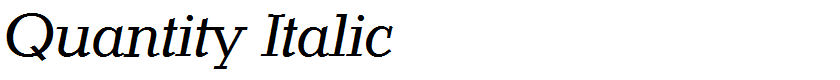 Quantity Italic