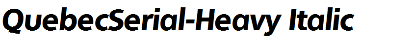 QuebecSerial-Heavy Italic
