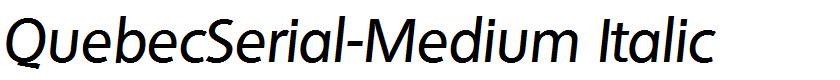 QuebecSerial-Medium Italic