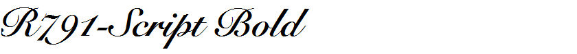 R791-Script Bold