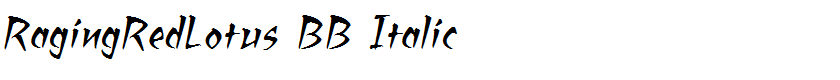 RagingRedLotus BB Italic
