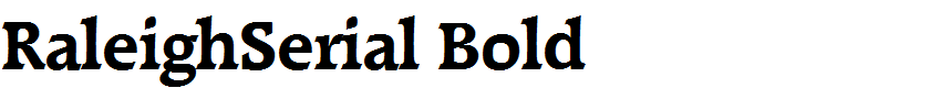 RaleighSerial Bold