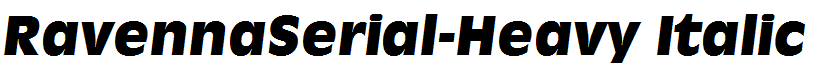 RavennaSerial-Heavy Italic