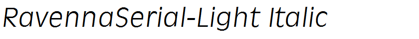 RavennaSerial-Light Italic